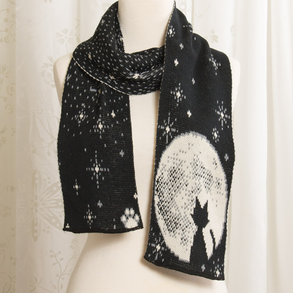 Moonlight Kitten Winter Scarf